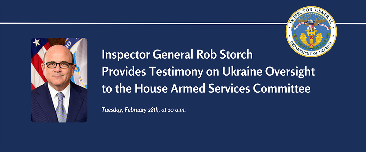 Statement of Inspector General, Department of Defense for the hearing of 